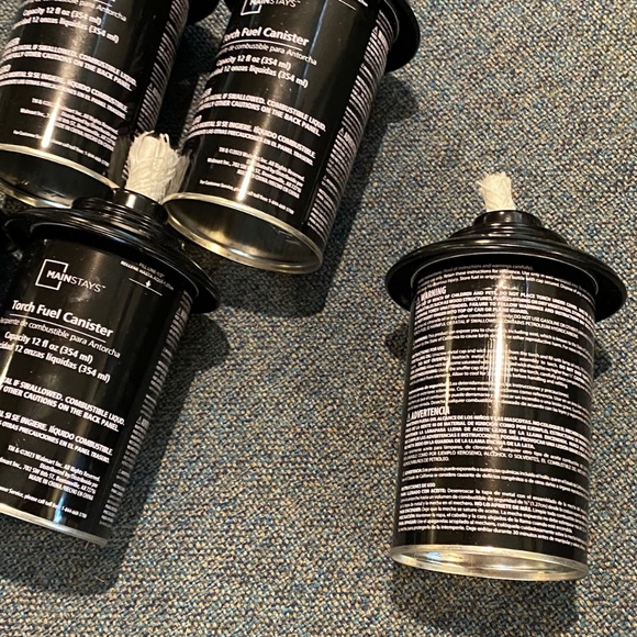 🔥5 Mainstays Tiki Torch Fuel Canister Replacement 12 fl oz, Metal Cans & wick🔥 - Picture 10 of 10